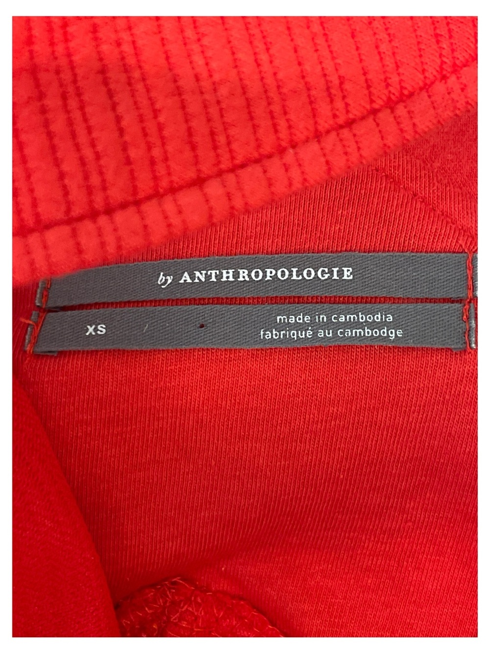 Anthropologie Red Cross-Back Ribbed Tank Top - Picture 3 of 4